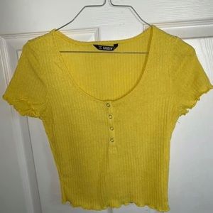 Yellow crop top